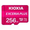 Kioxia Exceria Plus 256GB microSD Card, Class 10, U3 UHS Speed Class, 100MBs Read Speed, 85MBs Write Speed, LMPL1M256GG2 