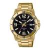 Casio Mens Enticer Analog Black Dial Gold Watch, MTP-VD01G-1BVUDF