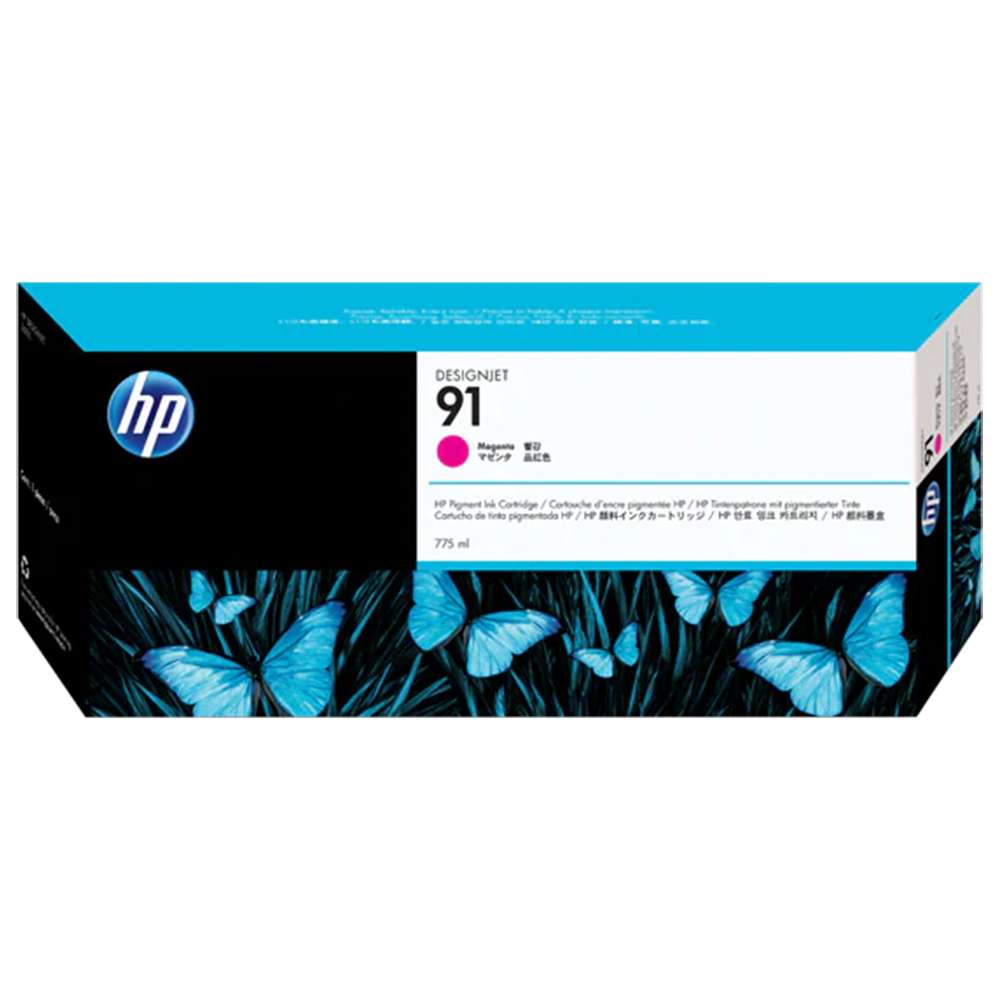 HP 91 775-ml Magenta DesignJet Pigment Ink Cartridge, C9468A