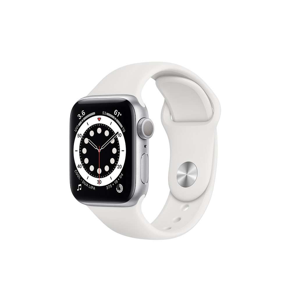 Apple Watch Series 6 44mm, GPS, Silver Aluminum Case with Sport Band