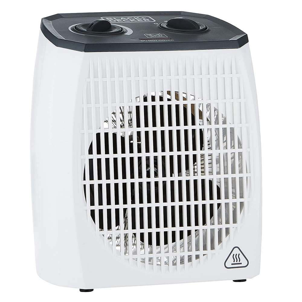 Black Decker 2000W 220-240V Vertical Fan Heater, 50-60Hz With Thermostatic, Dual Thermal Control and Cooling Fan With auto Shutoff Feature, HX310-B5