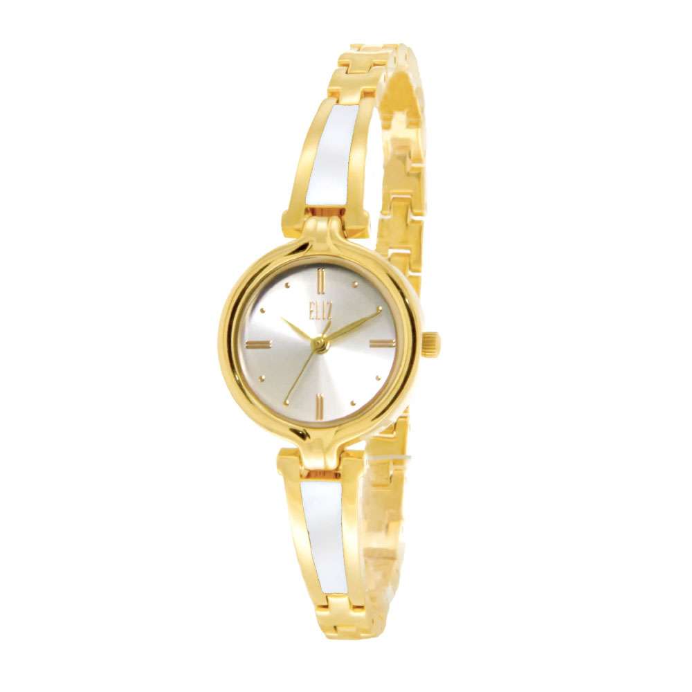 Eliz Gold Stainless Steel Case Jewelry Bracelet Womens Watch, ES8591L2GWG