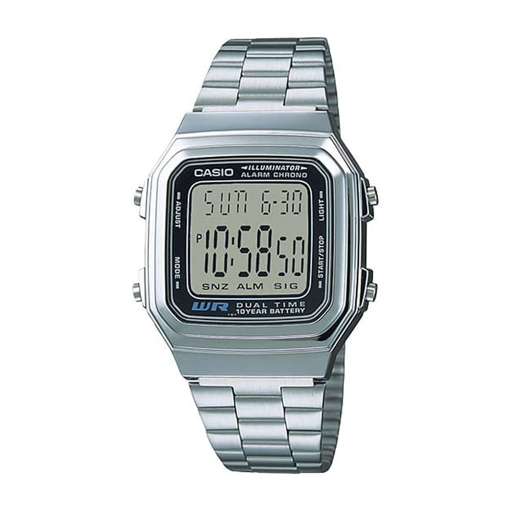 Casio Vintage Stainless Steel Casual Watch, A178WA-1ADF
