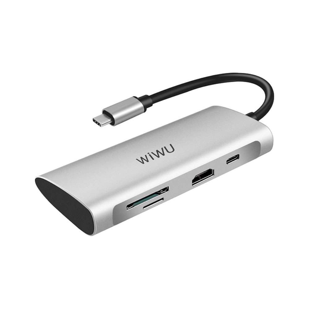 Wiwu Alpha 7 In 1 USB-C Hub A731HP Gray, ALPHA731HPG