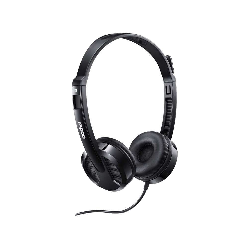 h120.Rapoo Wired USB Stereo Headset Black H120