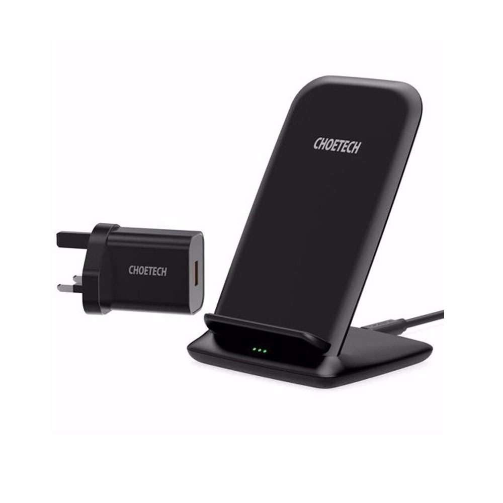 Choetech 15 W Wireless Charging Stand   Adapter Black, T555-F-UK201ABBK