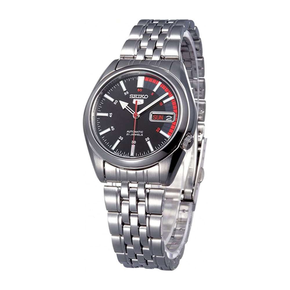 Seiko 5 Mens Black Dial Stainless Steel Automatic Watch, snk375j1 Buy  Online in Qatar at Low Cost - Shopkees