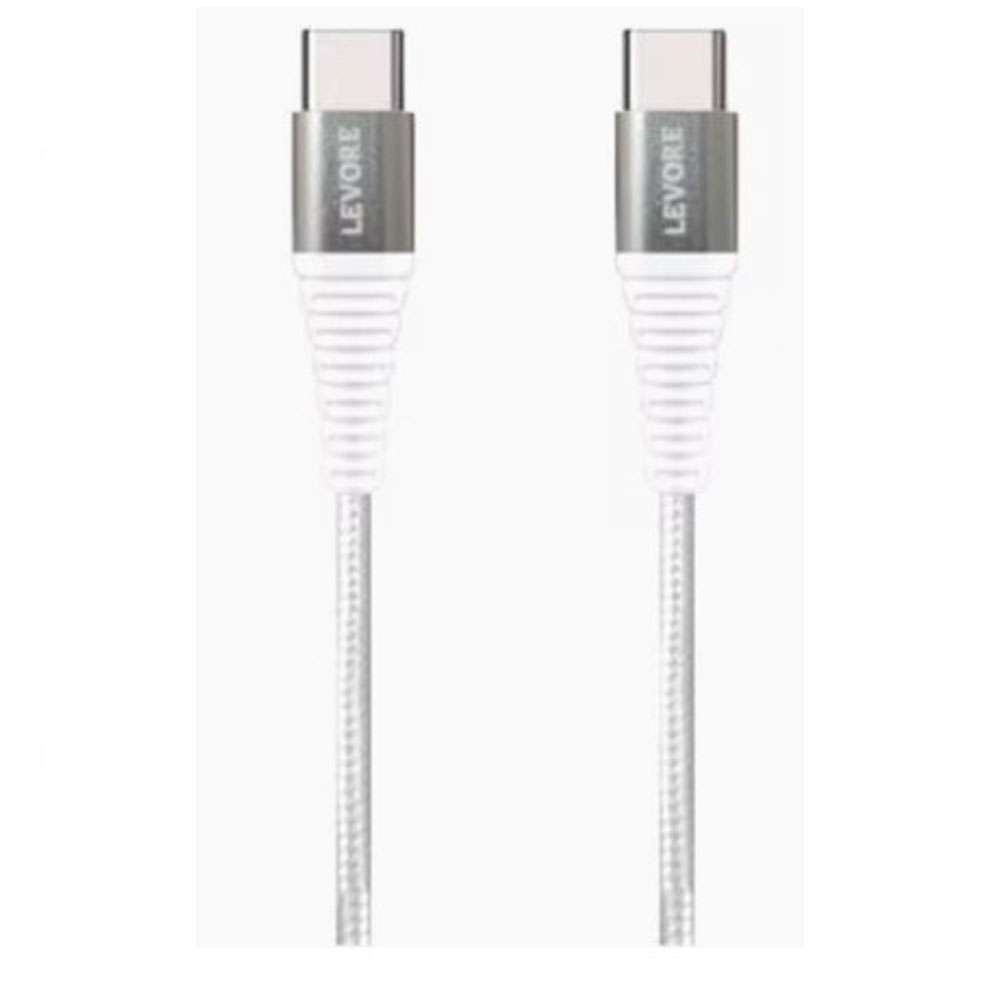 Levore 1.8m Nylon Braided USB C to USB C Cable White, LC5211-WH