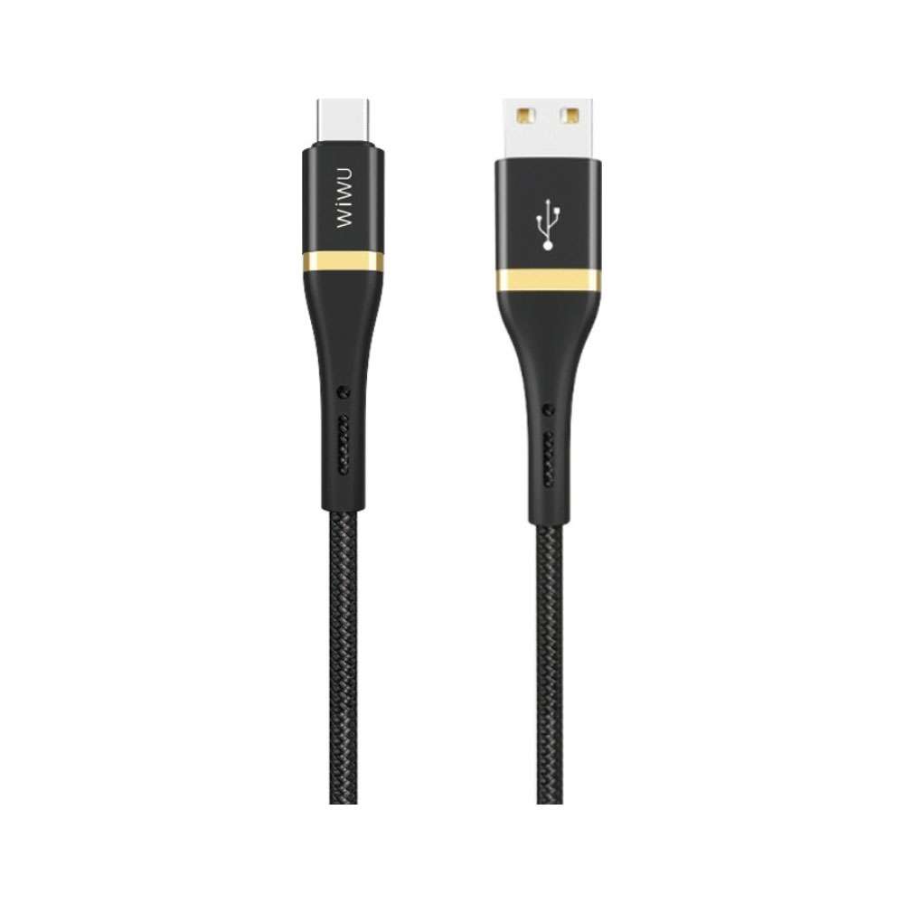 Wiwu Elite Data Cable ED-101 2.4A USB To Lightning 2m, Black - ED-1012MB