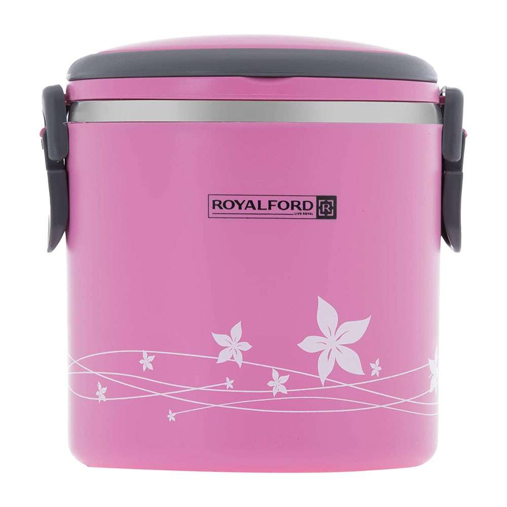 Royalford Stainless Steel Lunch Box 1.8L Pink