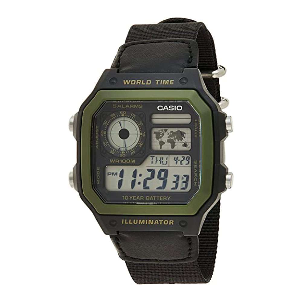 Casio Classic Black Digital Watch, Ae-1200Whb-1B