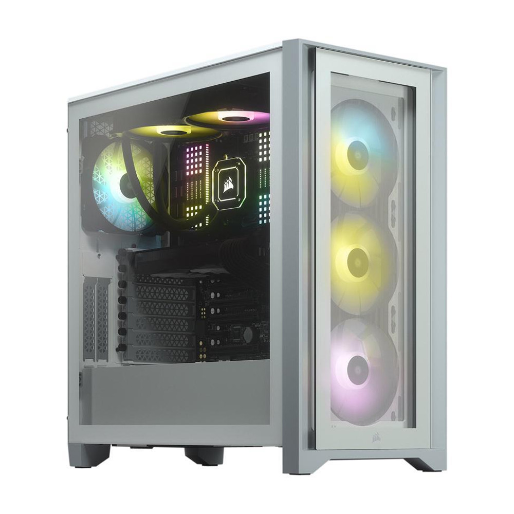 iCUE 4000X RGB Tempered Glass Mid-Tower ATX Case — White