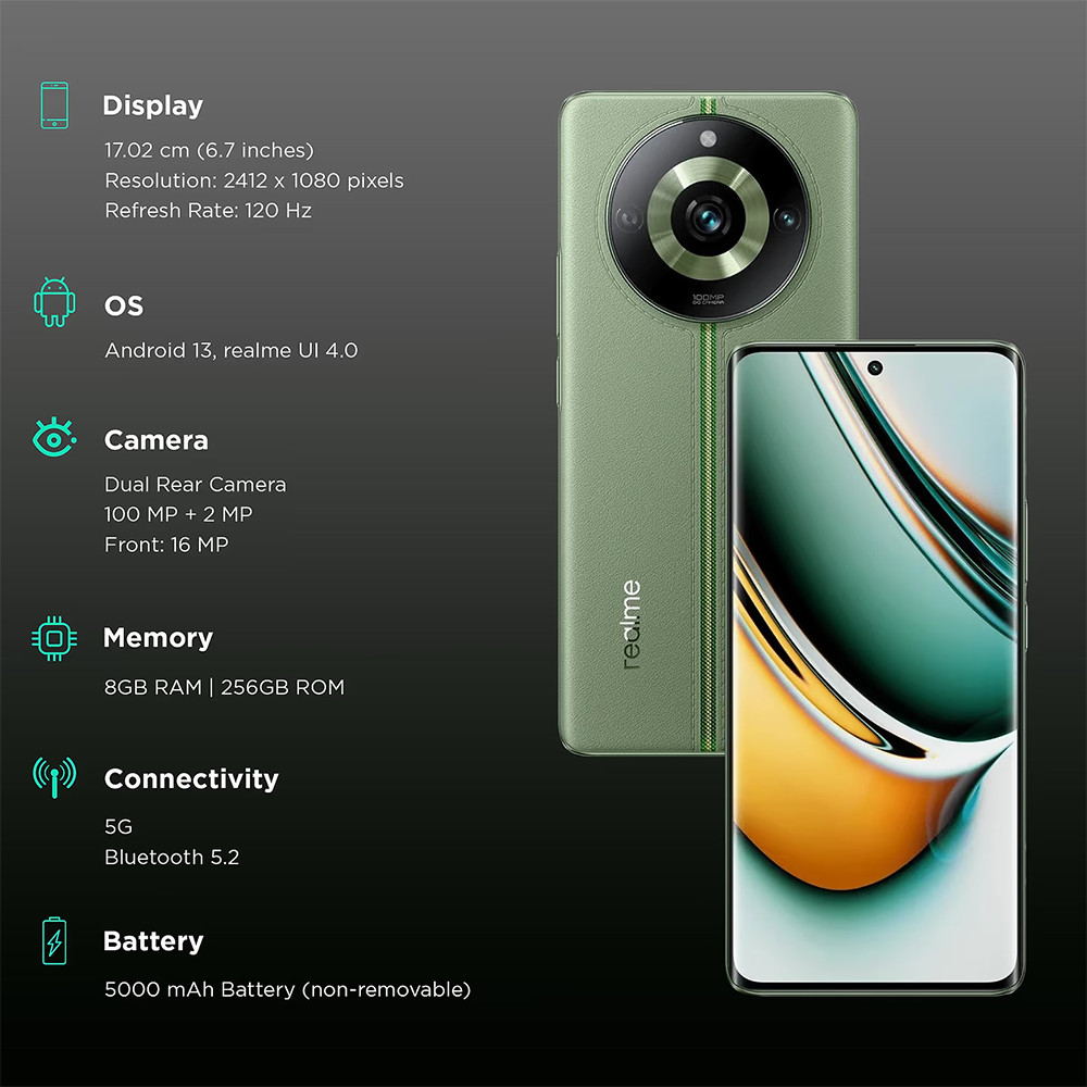 realme 11 Pro 5G Oasis Green Smartphone, Mobile