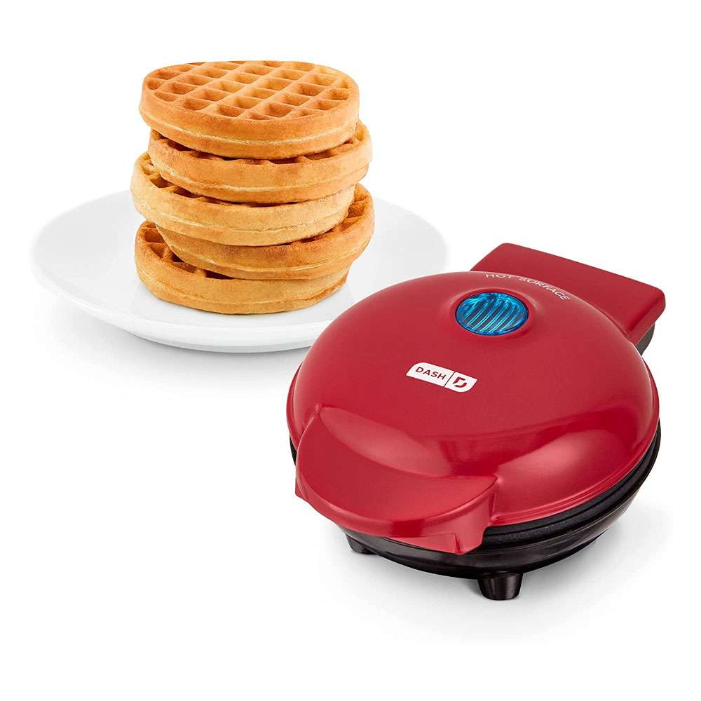 Dash Mini Waffle Maker Red, DMW001RD