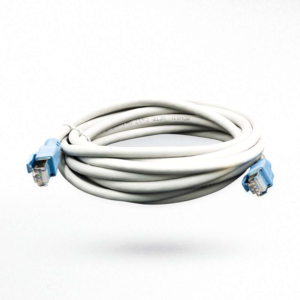 Mowsil Cat7 Round Cord 10 Gigabit Ethernet Cable, 10 Gigabit, GG45/Tera connectors, up to 600Mhz Frequency (1M)