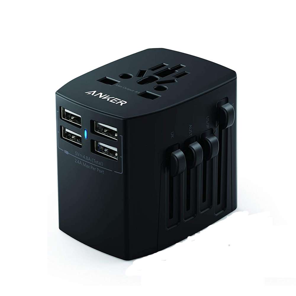 Anker Universal Travel Adapter With 4 USB Port Black, A2730H11