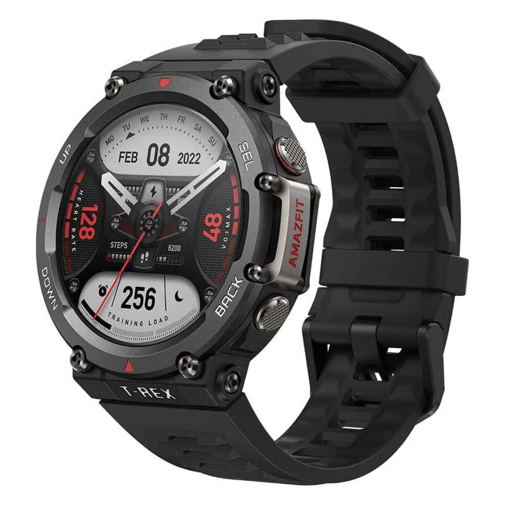 Amazfit T Rex 2 Rugged Outdoor GPS Sports Fitness Smart Watch, Ember Black