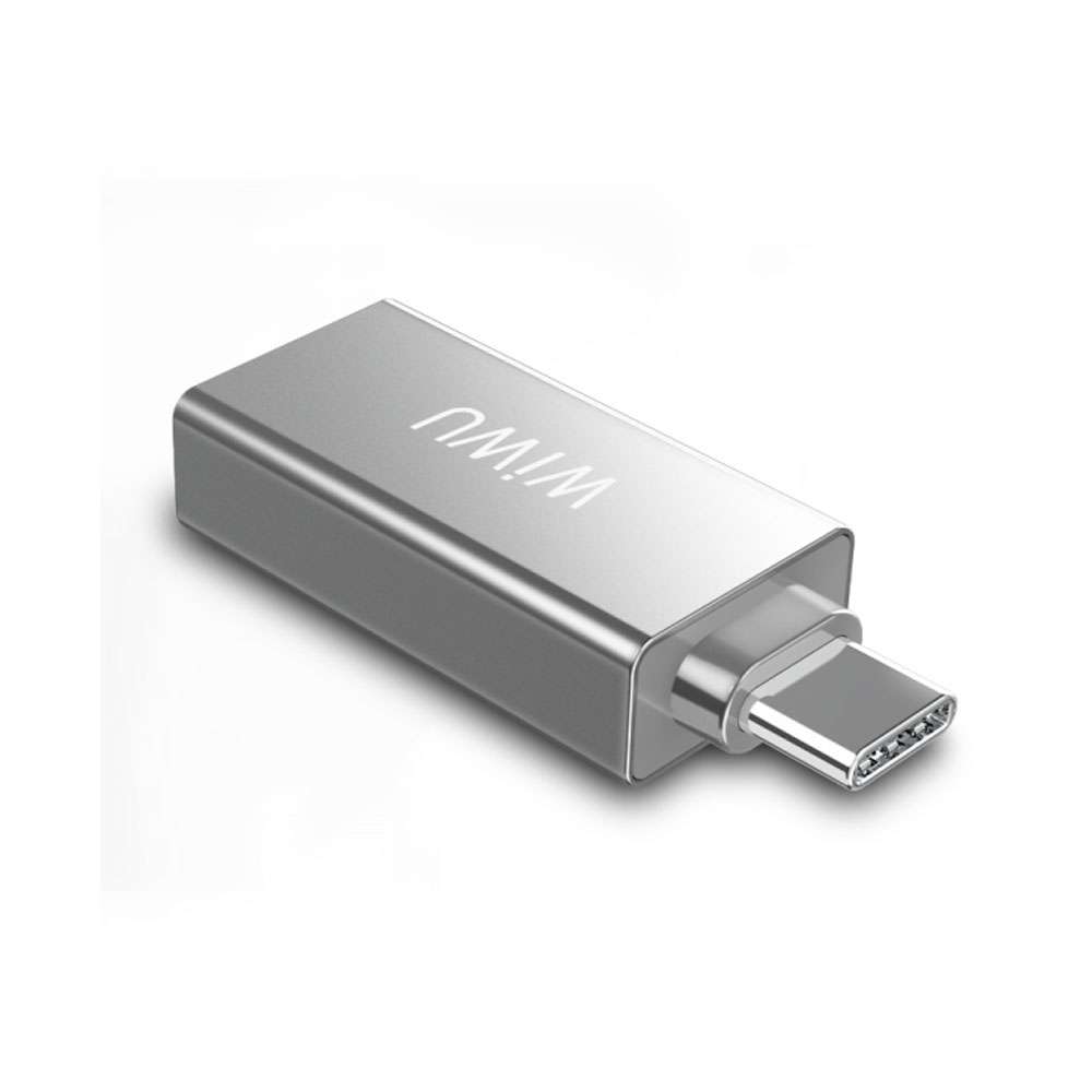Wiwu T02 USB Type-C Hub Zinc Alloy Case Silver, T02S
