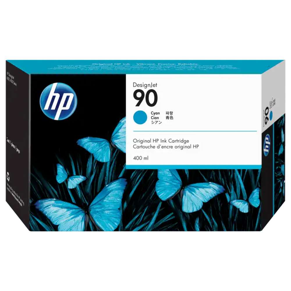 HP 90 400-ml Cyan DesignJet Ink Cartridge, C5061A