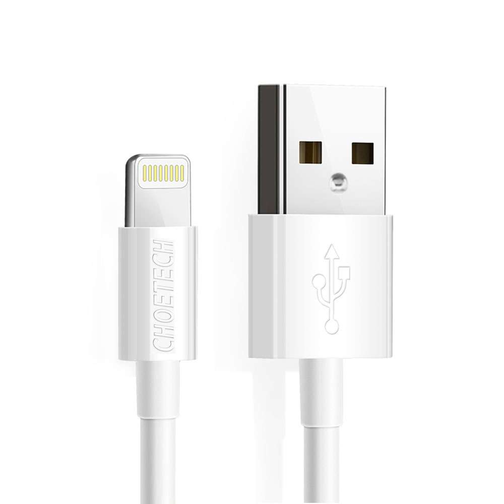 Choetech USB-A to Lightning Cable 1.2M White, IP0026-WH.jpg