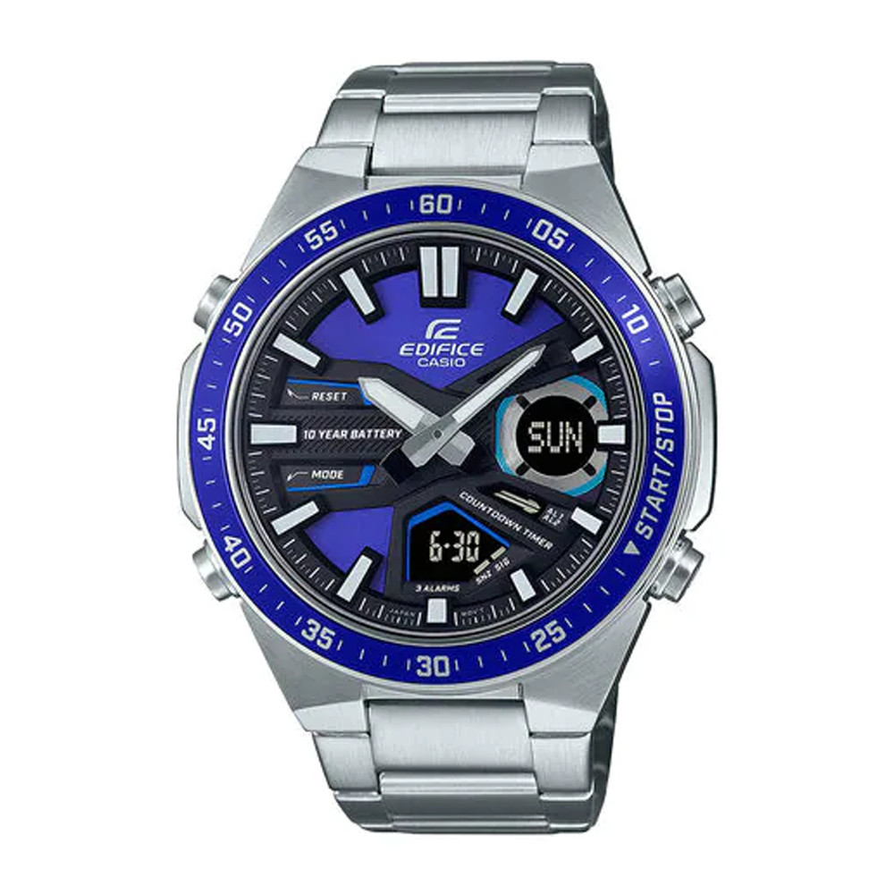 Casio Edifice Mens Analog Digital Stainless Steel Watch, EFV-C110D-2AVDF
