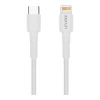 Levore 1M PVC USB C to Lightning Cable White, LC4111-WH