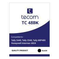 Tecorn Black Fabric Ribbon Cartridge, TC-48BK