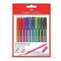 Faber Castell 10-Piece Ink-Flow Color Ball Pen Set Multicolour