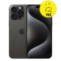 Apple iPhone 15 Pro Max 512GB Black Titanium, TRA Version Get Free Lenovo-Black HE05 Pro Wireless Headphone Black