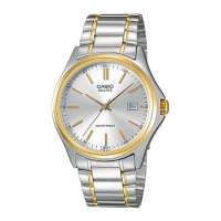 Casio Mens Classic Silver Analog Dial Two Tone Stainless Steel Band Watch, MTP-1183G-7ADF