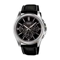Casio Mens Enticer Black Dial Analog Watch, MTP-1375L-1AVDF