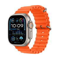 Apple Watch Ultra 2 GPS   Cellular, 49mm Titanium Case with Orange Ocean Band