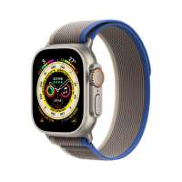 Apple Watch Ultra GPS Plus Cellular Titanium Case 49mm with BlueGray Trail Loop, MNHL3