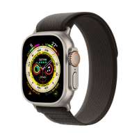 Apple Watch Ultra GPS Plus Cellular Titanium Case 49mm with BlackGray Trail Loop, MQFW3