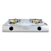 Avion Stainless Steel Double Burner Gas Stove, AGS28BB.webp