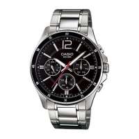 Casio Mens Dial Stainless Steel Band Watch, MTP-1374D-1AVDF