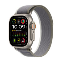 Apple Watch Ultra 2 GPS   Cellular, 49mm Titanium Case with Green and Gray Trail Loop