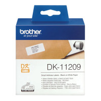 Brother DK-11209 Black on White Label Roll, 29 x 62 mm, Multicolour