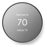 Google Nest Thermostat 4th Gen Programmable Smart Wi-Fi Thermostat, Charcoal