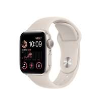 Apple Watch SE 2 GPS Only Starlight Aluminum Case 44mm with Sport Band, MNJX3