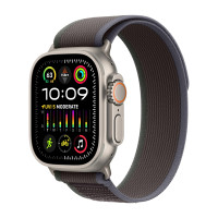 Apple Watch Ultra 2 GPS   Cellular, 49mm Titanium Case with Blue and Black Trail Loop