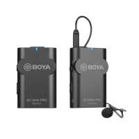Boya BY-Wm4 Pro K1 Portable 2.4G Wireless Microphone SystemOne Transmitters   One Receiver With Hard Case For Dslr Camera Camcorder Smartphone Pc Tablet Sound Audio Recording Interview, Black