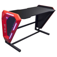 E-Blue Gaming Desk, 1.25 Metres Length, Single Height Adjustable, RGB Glowing Light Effect