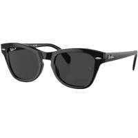 Ray-Ban Polarized Full-Rim Square Polished Black Sunglasses Unisex Black Lens, RB0707S 901/48 53-21 145 3P