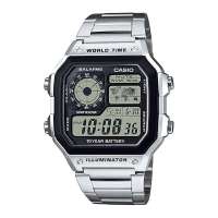Casio Mens Digital Dial Stainless Steel Band Watch, ae1200whd-avdf  