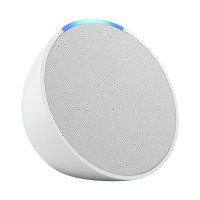 Amazon Echo Pop Full sound compact Wi-Fi  Bluetooth Smart Speaker,Glacier White