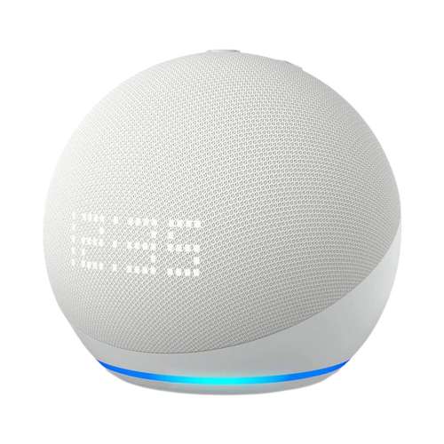 Echo Dot (5th Gen) with clock | Compact smart speaker with Alexa and  enhanced LED display for at-a-glance clock, timers, weather, and more 